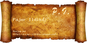 Pajer Ildikó névjegykártya